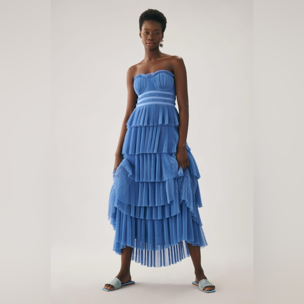 Hutch strapless tiered tulle dress